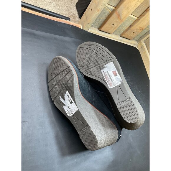 Sperry Top-Sider Black Suede Lace-Up Wedge Boots Womens Size 9 - Picture 6 of 8